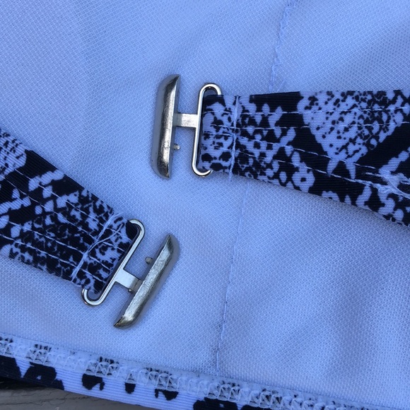 NWOT black and white python snake skin print strapless bikini - Picture 11 of 13